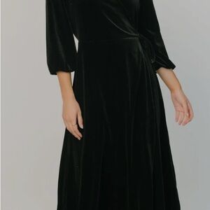 Elegant Black Velvet Dress